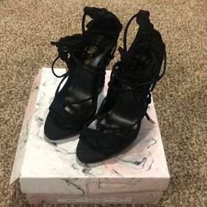 Black Suede 6.5 Heels